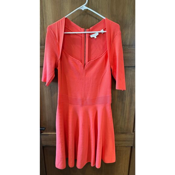 Ted Baker Millly Sweetheart Neckline Dress SOLD OUT ONLINE $249 Size 4 Coral - Picture 3 of 12